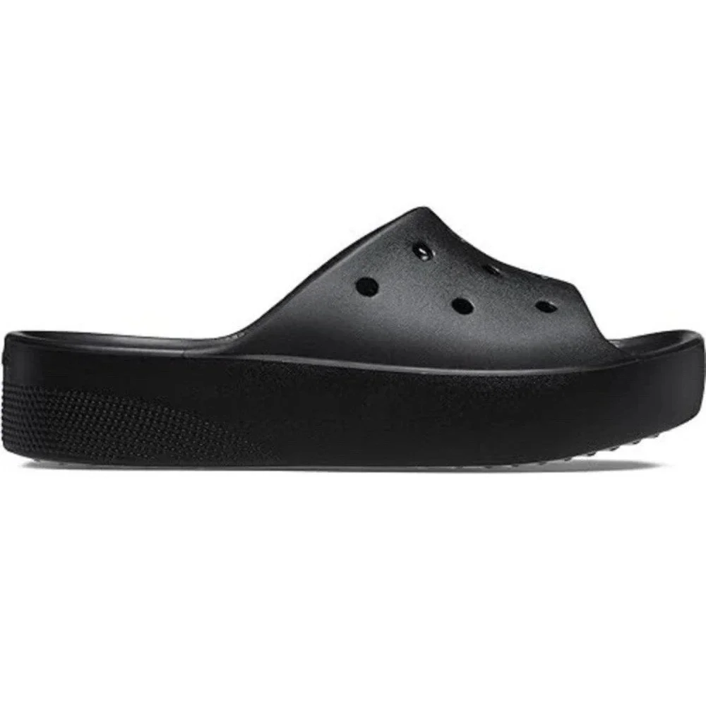 Crocs Classic Platform Slide 208180-001 Black Women Sandals Size 8 NWOT